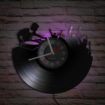 &Ouml;&ouml;klubi muusikafestival DJ Booth Stage Turn lauad &Ouml;&ouml;klubi seinakaunistused Seinakell Disco Tantsupidu Vin&uuml;&uuml;lplaadi Seinakell