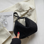 Naiste k&auml;ekott Bright Diamond &otilde;lakott Naiste ketid Crossbody kott Luksuslik Rhinestone'i k&auml;ekott Luksuslik naiste kaenlak&auml;ekott igap&auml;evaseks kandmiseks One Size h&otilde;be