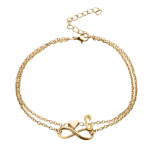 (SU)Letter topelt jalakett Infinite Love Chain naiste jalakett suvekink rannakink emale A kuld
