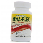 Vere tervise jaoks m&otilde;eldud kompleks Hema-Plex, Hema-Plex Veg, Nature's Plus 60 k&ouml;&ouml;giviljakapslit (36375060) 60vcaps