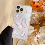 Ins Gradient Butterfly l&auml;bipaistev telefoni&uuml;mbris iPhone'i 13 12 11 Pro Max Xr X Xs Max 7 8 Plus jaoks pehme l&auml;bipaistev p&otilde;rutuskindel tagakaas For 7Plus or 8Plus
