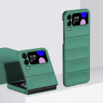 Kriimustusvastane mobiiltelefoni &uuml;mbris Samsung Galaxy Z Flip4 Flip 4 5g Flip3 Flip 3 Zflip4 Telefonitarvikud Kaaned Coque for Samsung Z Flip 4 tumeroheline v&auml;rv