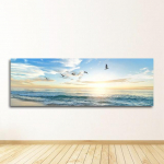 Seinakunstipilt elutuppa Cuadros Decor Salon Natural Sea Beach Lendavad linnud Maastikuplakatid ja v&auml;ljatr&uuml;kid L&otilde;uendimaal 20cm&times;40cm NoFrame
