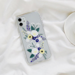 L&auml;bipaistev lilla lillega l&auml;bipaistev telefoni&uuml;mbris iPhone'ile 13 11 12 Pro X XR XS Max 7 8 Plus 5 6s Plus P&otilde;rutuskindel pehme silikoonkate 6Plus or 6s Plus