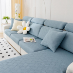 Veekindel Fresh Cool Feeling Ice Silk Diivani kate Suvine Universaalne Universaalne Stretch Full Wrap Sofaasa Libisemiskindel padi Backrest-2 sinine