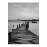 Dock Landscape Series Lake Pier Canvas Seinakunst Vintage puidust muuli maalimine Moodsad plakatid ja prindid elutoa jaoks Kodupildid Decor 20x30cm No Frame