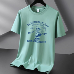 Freedom Spirit 10 v&auml;rvi Pure Cotton Meeste T-s&auml;rk &Uuml;markaelusega l&uuml;hikeste varrukatega Meeste T-s&auml;rk suur suurus S-6XL S heleroheline v&auml;rv