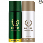 DENVER Hamilton Deo (165 ml) + Imperial Deo (165 ml) - Kombinatsioon 2-st | Kauakestev deodorantne kehasprei meestele