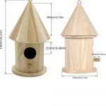 Loominguline puidust koolibri maja Kodu aiakujundus Linnu v&auml;ike kuumapesa seinale kinnitatav 1pc