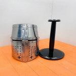 Keskaegne suur kiiver 18GA Templir&uuml;&uuml;tli ristis&otilde;dija taasesitus LARP-kiiver