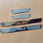 Autotarvik Volkswagen VW POLO 2009 jaoks- uksel&auml;ve pedaali kulumisplaat roostevabast terasest kaitsekaitse auto stiil h&otilde;be