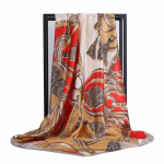 Kvaliteetsed luksuslikud siidist sallid peapael Sallid kaelasall naistele kett siidist sall naiste dekoratiivne sall 90*90cm khaki