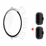 Ekraani kaitsekile Garmin Forerunner 255 955 &uuml;mbrise kaitseraua PC k&otilde;va korpuse karastatud klaasist kate laadimisporti tolmukindel pistiku kork Forerunner 255