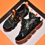 Meeste tossud Helendavad trendikad suvekingad New Flying Weaving Trend Meeste kingad 39-46 39 oranž/must