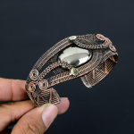 Kuldne Apache P&uuml;riidi Gemstone Puhta Vasktraadiga K&auml;sitsi Valmistatud K&auml;ev&otilde;ru Adjustable kuldne