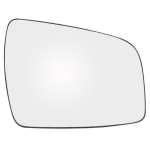 Opelile / Vauxhallile / Chevrolet Zafira B-le 2009 - 2014 Vasak parem uks k&uuml;lgmine peegli klaas soojendusega tahavaade tahavaade Left white