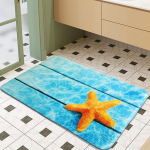 1 tk Vannitoamatt, imav 3D Starfish Wood Board Print WC-p&otilde;randamatt, paks, aeglase tagasil&ouml;&ouml;giga m&auml;luvaht, pehme pesuruumi vaip 48x78cm