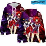Uusimad 3D-keskkooli DxD kapuutsid Meeste Pusad Naiste S&uuml;gis Multifilmid Hip Hop Lapsed T&auml;navar&otilde;ivad Poisid T&uuml;drukud Anime Pullovers L