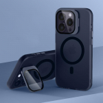 IPhone 15 14 jaoks magnetilise atraktiivsusega nahatundega &uuml;mbris Luksuslik magnetiga adsorptsiooniga juhtmevaba laadimiskate iPhone 15 14 13 Pro Max jaoks iPhone 14 sinine
