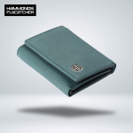 HAMMONDS FLYCATCHER ehtsast nahast rahakotid meestele, t&uuml;rkiissinine &ndash; RFID-kaitsega nahast rahakott meestele