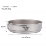 K&auml;mping Frypan Praepann &Otilde;ues Matkamine Smooth Round