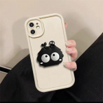 Moodne 3D armas Elf Coal Ball telefoni&uuml;mbris iPhone'ile 15 14 13 12 11 Pro Max pehme silikoonkate iPhone 15 14 13 12 11 jaoks iPhone 11 valge