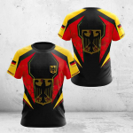 Saksa T-s&auml;rk Meeste Pealuu Lipu 3D Prindiga Topid Mood Veteran L&uuml;hikeste varrukatega O-kaelusega T-s&auml;rk vabaaja graafiline Suurem&otilde;&otilde;tmelised lahtised T-s&auml;rgid M