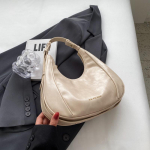 Retro lihtsad suured PU-nahast &otilde;lakotid naistele 2024 Retromood &uuml;hev&auml;rviline Crossbody kott K&auml;ekott K&auml;ekott 27cmx14cmx8cm beež