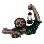 Halloweeni zombie laterna ornament &Otilde;udne LED-valgusvaigust kujude ornament kodu v&auml;liaia kaunistamiseks must