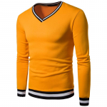 COBOY &uuml;hev&auml;rvilised V-kaelusega lihtsad pikkade varrukatega pullover meeste kampsunid L must