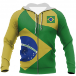 Brasiilia Embleem 3D Print T&auml;navamood Lahedad T&otilde;mblukuga kapuutsid S&uuml;gistopid Unisex Oversized Meeste R&otilde;ivad Pop Flag Pusa XS-6XL S