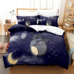 Miyazaki Hayao Spirited Away voodipesukomplekt Tekk Totoro Stuudio Ghibli Tekikate Lohja Voodiriided Lastele Laste poisi voodi US Queen(228x228cm)