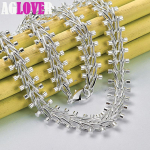 925 h&otilde;bedast topelt &uuml;mmarguse helmeketi kaelakee ehted 45cm