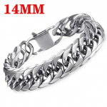 Hnsp 8mm-14mm lai paks roostevabast terasest k&auml;ev&otilde;ru Homme meeste kett meestele 21cm