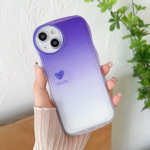 L&auml;bipaistev Wave Edge v&auml;rvitud silikoon&uuml;mbris Xiaomi Redmi Note 10 11 12 Samsung A14 A24 A34 A54 iPhone 15 14 13 Funda Gradient Love Heart jaoks Infinix Hot 10 (X682)