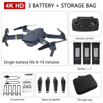 2024. aasta uus RC Drone Professional HD 4K/1080P Wi-Fi lainurkkaamera Aerofotograafia Gravitatsioonitundlik pika vastupidavusega neljakopteri 360&deg; lendav m&auml;nguasi single camera 3 battery