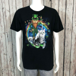 Graafiline Tee Unisex T-s&auml;rk Suur &uuml;kssarvik kass Leprechaun Cat St Patrick S