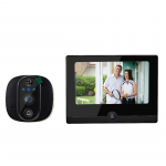 4,3-tollise LCD-ekraaniga digitaalne uksevaatur 720P IR &ouml;&ouml;vaatlus uksekellakaamera piiluauk W2 h&otilde;be