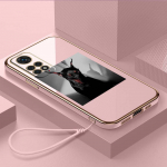 Luksuslik kaetud TPU telefoni&uuml;mbris koos kaelapaelaga Xiaomi Poco F4 F5 M4 M5 X3 X4 X5 13T Redmi Note 10S 11S 10C 13C &uuml;mbristele A12 Armas dobermanni pin&scaron;eri kunst Xiaomi Poco F1