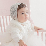 Little Tiny Toddler Joanne Lace Bonnet M&uuml;ts, 16 x 19 cm, valge, Populaarsed beebiriided Koreas gray