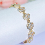 CMM Kvaliteetne &uuml;mmargune v&otilde;lu tennise k&auml;ev&otilde;ru Pave Marquise CZ Cubic Zirconia h&otilde;bedased naiste k&auml;teehted igap&auml;evaseks kandmiseks kuld