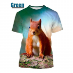 Trend Animal Squirrel 3D printimine T-s&auml;rk vabaaja meeste/naiste armas oravamustriga l&uuml;hikeste varrukatega s&auml;rk 4XL