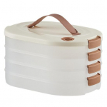 Pelmeenide hoiukarp Virnastatav l&auml;bipaistev, suure mahutavusega toidukvaliteediga ilma l&otilde;hnata lukuga disain K&uuml;lmkapi pelmeenihoidja k&auml;epidemega Four Layer