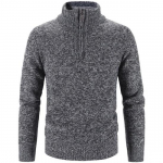 2024. aasta talvine meeste fliisist paksem kampsun, poolt&otilde;mblukuga, k&otilde;rge kaelusega soe pullover Kvaliteetne meeste &otilde;huke kootud villane kampsun 3Xl XXXL