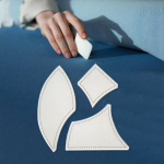 Joonlaud &uuml;mmarguse lehe ja rattakujulise loova k&otilde;veriku teppimise mall &otilde;mblusmasina praktikantidele L