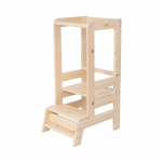 MeowBaby&reg; Wooden Kitchen Helper for Children Step Stool, Natural Wood 90x39x51 cm