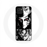 &Uuml;mbris Samsung Galaxy A03 Sangoku Naruto Luffy jaoks &uuml;hes t&uuml;kis Dragon Ball Z mustvalge taustaga anime manga