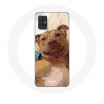 Coque pour Samsung Galaxy A51 5G American Pit Bull Terrier Marron