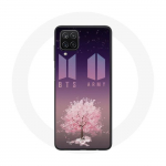 &Uuml;mbris Samsung Galaxy A12 Bangtan Sonyeondan BTS logo ja ARMY logo jaoks