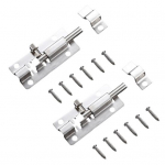 2tk Uksepolt Mugav k&auml;epide Lihtne paigaldada Ruudukujuline roostevastane roostevabast terasest ukse-aknapolt Lukk Koduvarustus S